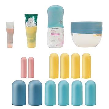Photo 1 of Multi Sizes Silicone Bottle Covers, Must Haves for Cruise Ship Essentials, Elastic Sleeves for Leak Proof Travel Size Toiletries