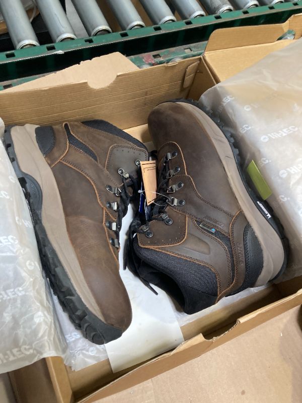 Photo 1 of Size 11--HI-TEC Altitude VI I WP Leather Waterproof Men's Hiking Boots, Work Boots for Men, Outdoor Trekking Trail and Backpacking Shoes with Michelin Rubber Outsoles - Dark Brown Tan, 11 Extra Wide