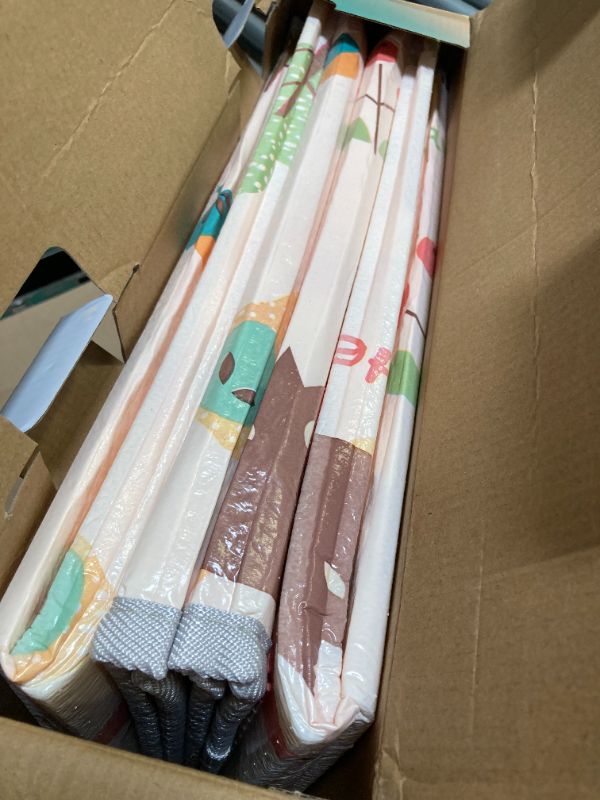 Photo 1 of Baby Play Mat, 50 x 50 Inch Play Mat Perfect for Use Baby Playpen, Foldable Baby Foam Playmat for Floor, Portable Waterproof Activity PlayMats for Babies, Infants and Toddlers