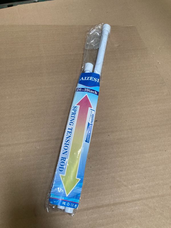 Photo 1 of AIZESI 1pcs Tension Curtain Rod Spring Tension Rod Short Curtian Rods No Drilling Expandable Spring Loaded Curtain Tension Rod Adjustable 26 to 39 inch,Best Use Range 28 to 36 inch?White