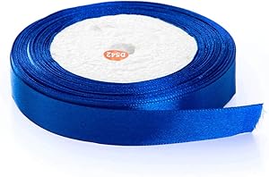 Photo 1 of Solid Color Satin Fabric Ribbon (Royal Blue, 3/8" x 25 Yards)