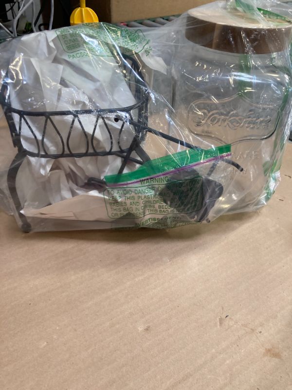 Photo 1 of 1 Gallon Drink Dispenser with Spigot 18/8 Stainless Steel – Airtight & Leakproof Glass Sun Tea Jar with Anti-Rust Lids, Beverage Dispenser for Parties (Single with Stand)