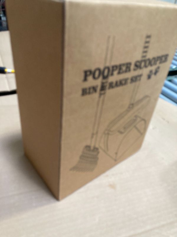 Photo 1 of MXF Pooper Scooper Swivel Bin & Rake Kit with 20 Waste Bags, 36.6" Long Handle Adjustable Portable Non-Breakable Dog Pooper Scooper for Large Medium Small Dogs, Poop Scooper for Lawn Yard Dog Kennel