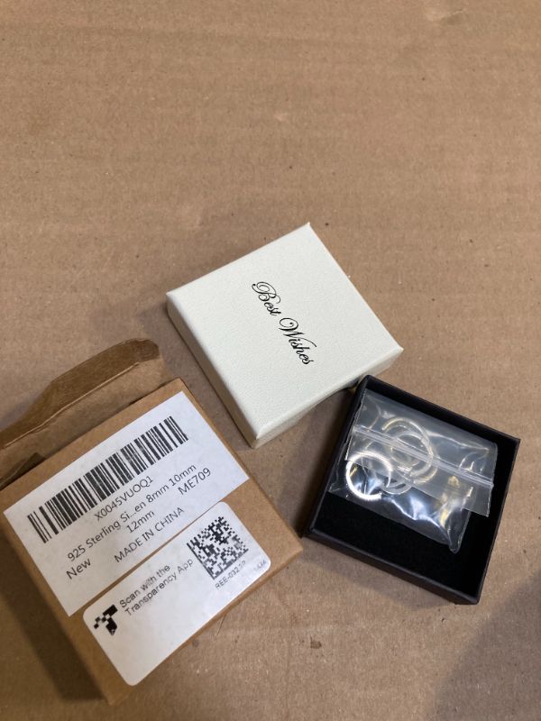 Photo 1 of 925 Sterling Silver Small Hoop Earrings Cubic Zirconia Huggie Hoop Earrings, 3 Pairs 14K White Gold Plated Cartilage Piercing Earrings Ear Cuff Tiny Hoop Earrings for Women Men