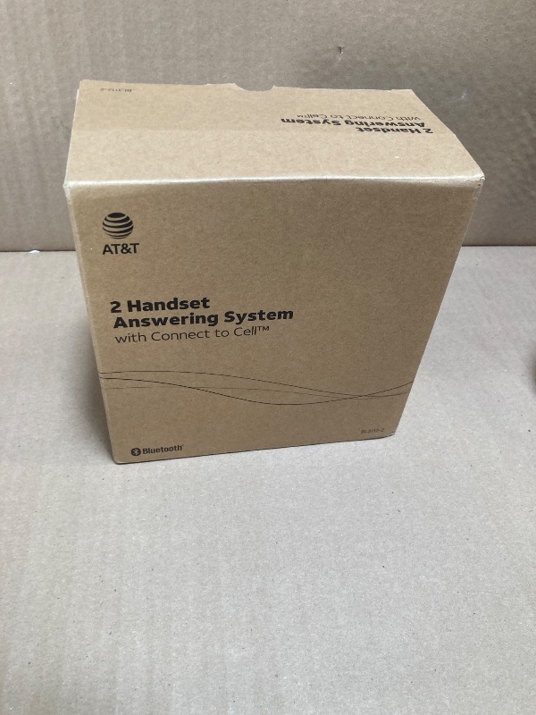 Photo 1 of AT&T 2-Handset DECT 6.0 Bluetooth Expandable Cordless Phone for Home with Answering Machine, Smart Call Blocking, Caller ID, Intercom and Bluetooth Connect to Cell: BL3112-2 (Champagne Gold/White)