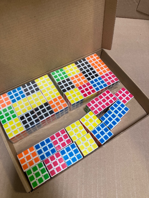 Photo 1 of GOLDGE 40 Mini Cube Puzzles, 1.18in 3x3, Fun Party Favors for Kids - School Rewards & Classroom Prizes, Perfect for Birthdays, Easter, Christmas & Stocking Stuffers (40PCS-6 Colors (Black))