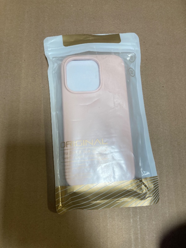 Photo 1 of COFFKER Designed for iPhone 14 Pro Case, Liquid Silicone Case [2X Screen Protectors], Shockproof Protective Slim Thin Phone Case with Anti-Scratch Soft Microfiber Lining, 6.1 inch,***PINK***