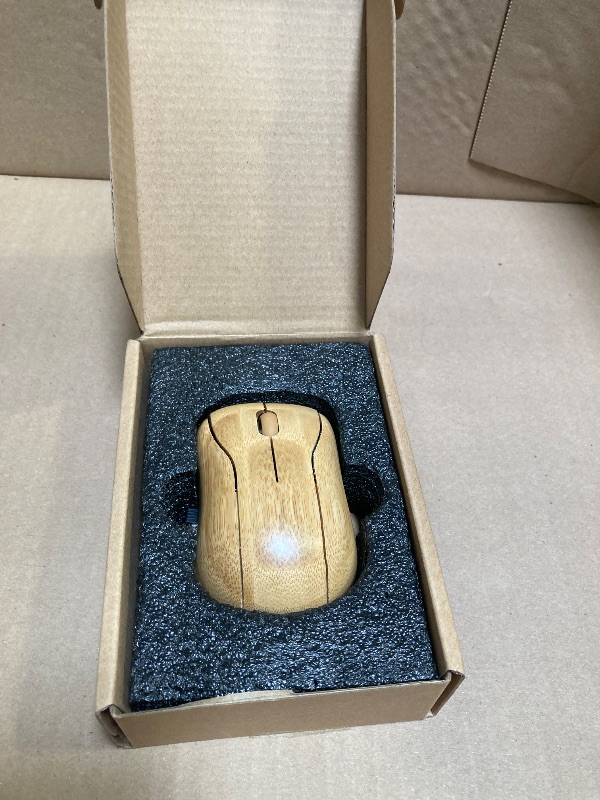 Photo 1 of FOSA Bamboo Wood Computer Control Devices, Plug and Play Computer Devices for PC Laptop, USB Receiver (Mouse)