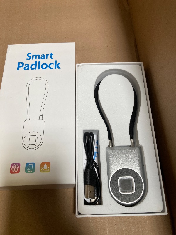 Photo 1 of eLinkSmart Fingerprint Fridge Lock Cabinet Lock Cable Padlock for French Door Refrigerator Child Proof Waterproof 1000+ App Users 6 inch Steel Cable Lock for Gym Locker Cupboard Luggage (22cm)