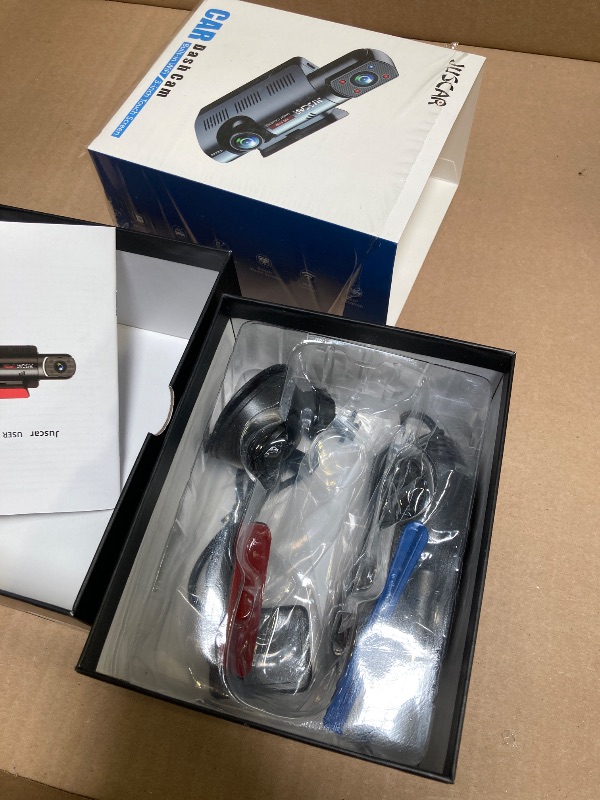 Photo 1 of Juscar 2.5K+1080P Dual Dash Cam Front and Inside, WiFi & GPS Dash Camera for Cars with 32G Card, IR Night Vision, 3" IPS Screen, Inside Car Camera for Taxi Driver, Support 256GB Max, App Control