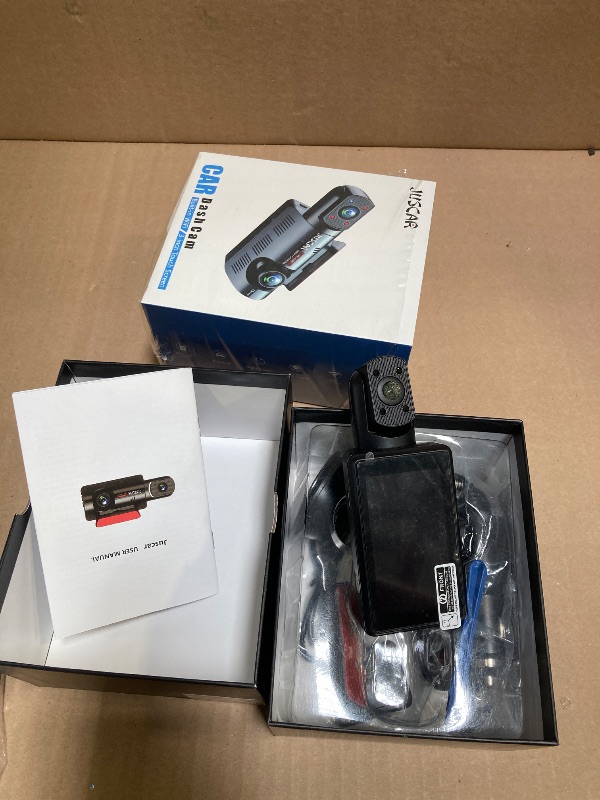 Photo 1 of Juscar 2.5K+1080P Dual Dash Cam Front and Inside, WiFi & GPS Dash Camera for Cars with 32G Card, IR Night Vision, 3" IPS Screen, Inside Car Camera for Taxi Driver, Support 256GB Max, App Control