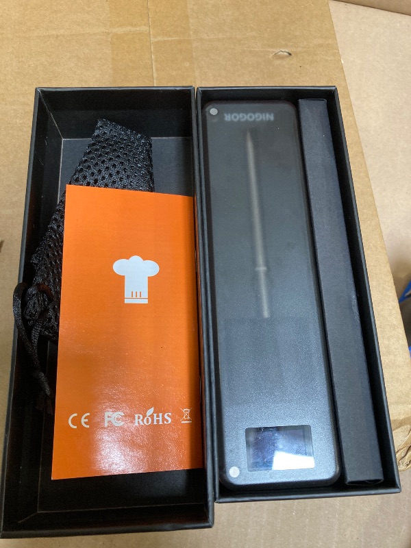 Photo 1 of Smart Wireless Meat Thermometer with Thinnest Probe, Bluetooth Food Thermometer, Remote Tracking and Real-Time Readings from Apps, for iOS and Android, for BBQ, Grill, Smoker