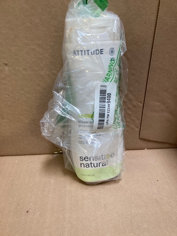 Photo 1 of ATTITUDE Body Wash for Sensitive Skin with Oat and Avocado Oil, EWG Verified, Dermatologically Tested, Vegan, 16 Fl Oz