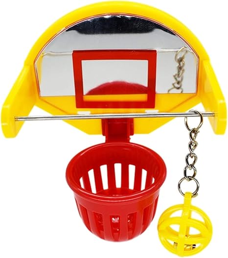 Photo 1 of Funny Parrot Birds Basketball Hoop Props Parakeet Chew Toy