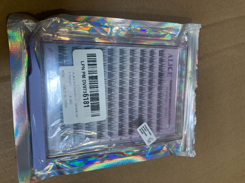 Photo 1 of ALICE Self Adhesive Eyelashes Natural Self Adhesive Lash Clusters No Glue Needed Wispy Reusable Press on Lashes Pre-Glue 10-12mm 120pcs DIY Eyelash Extensions Kit with Lash Tweezers