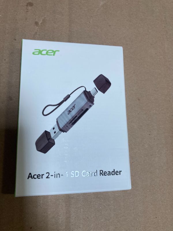 Photo 1 of acer SD Card Reader USB C, Dual Slots USB 3.0 Type C to Micro SD Card Adapter, Memory Card Reader for MicroSD, SDHC, SDXC, Compatible with Laptop, PC, iPhone16/15, MacBook Pro/Air, iPad Pro, Android