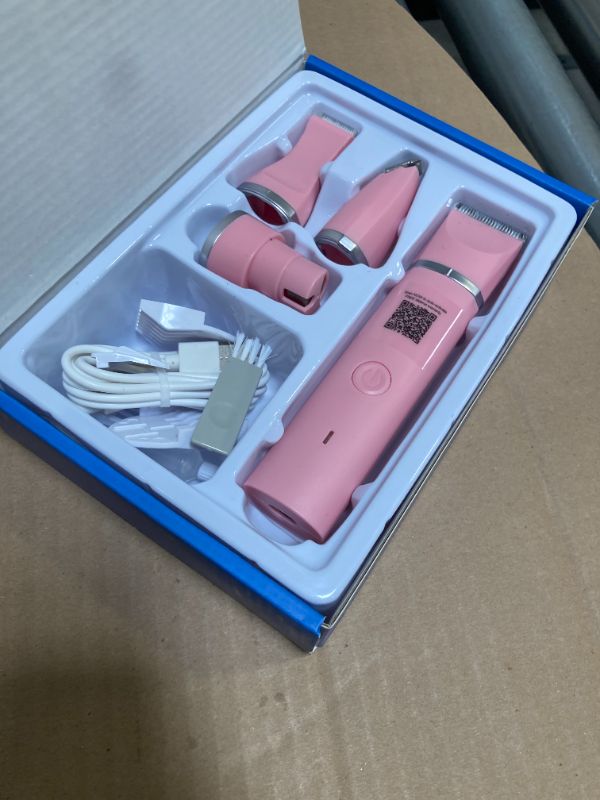 Photo 1 of Veeconn Dog Grooming Clippers Kit-Electric Rechargeable Cat Trimmer Tools-Cordless Quiet Pet Nail Paw Grinder-4 in 1 Multifunctional Low Noise Shaver-Razor for feet Face Ears Toenail Eye?Pink?