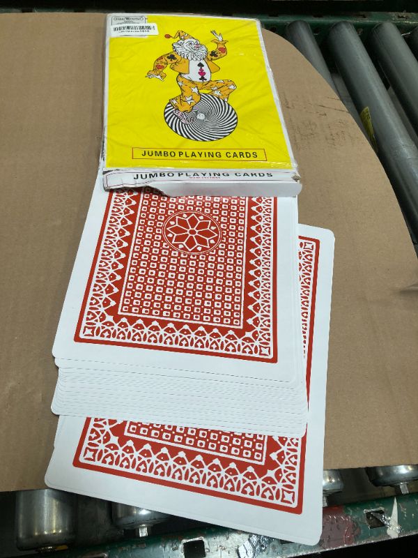 Photo 1 of Super Z Outlet Giant Jumbo Deck of Big Playing Cards Fun Full Poker Game Set - Measures 8-1/4" x 11-3/4"