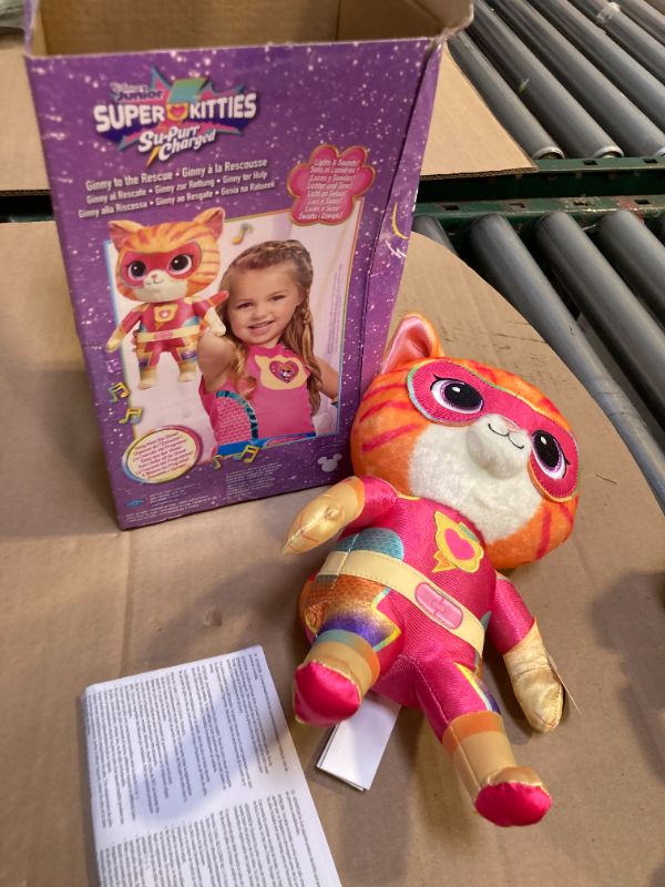 Photo 1 of Just Play Disney Junior SuperKitties Su-Purr Charged Ginny to The Rescue Lights and Sounds 12-inch Figure, Kids Toys for Ages 3 Up