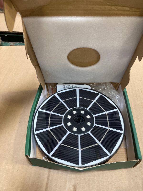 Photo 1 of AISITIN 3.5W Solar Fountain Pump with Remote Control, LED Colorful Lights, Solar Bird Bath Pump with Bracket and 8 Nozzles, Solar Water Fountain for Bird Bath, Garden, Pond and Outdoor