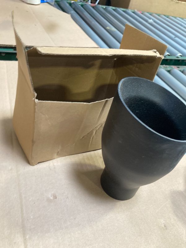 Photo 1 of TriTrust Exhaust Tip, 2.5 Inch Inlet, 4.5'' Outlet 7'' Long Muffler Tip, Powder Coated Black Stainless Steel Truck Car Tail Tip, Weld On 2.5'' Outer Diameter Tailpipe, 2.5"ID x 4.5"OD x 7"L