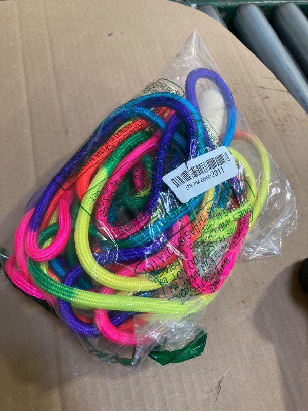 Photo 1 of Coolrunner 16 FT Long Jump Rope(2 PACK), Double Dutch Jump Ropes, Soft Beaded Skipping for Kids Adults, Plastic Segmented Long Enough for 4-5 Jumpers(Rainbow)