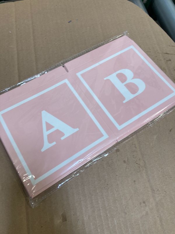 Photo 1 of 4 Pcs Baby Shower Flower Boxes Table Centerpieces Decoration Pink Baby Block Floral Holder Centerpiece Baby in Bloom Gender Reveal Birthday Party Decors Table Display Its A Girl Its A Boy
