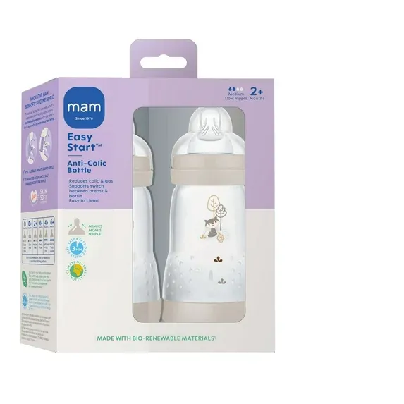 Photo 1 of MAM Easy Start Anti-Colic Matte Bottle 9 oz, 2 pack - Dune