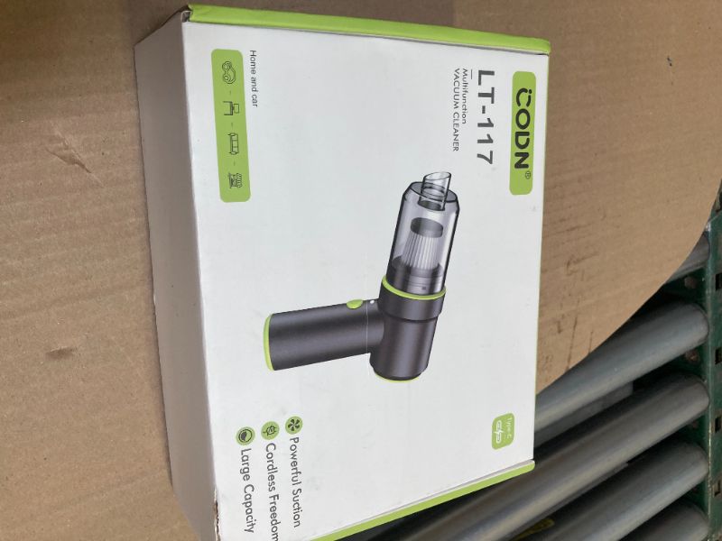 Photo 1 of CODN Handheld Car Vacuum Portable Cordless 12000PA, 2 in 1 Handheld Vacuum Cleaner and Air Duster with Multi-Nozzles and LED Light, Mini Hand Held Vacuum Rechargeable for Home, Car, Office, Pet Hair