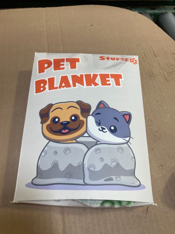 Photo 1 of Green Throw Dog Blanket for Puppy Gifts, Dog Stuff Used for Pet Beds, Washable Soft Puppy Essentials Accesssories