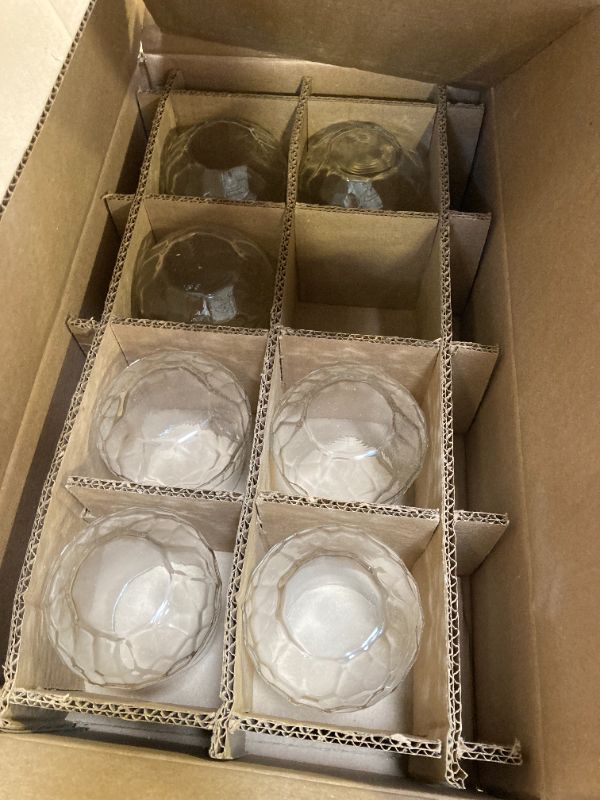 Photo 1 of Libbey Hammered Stemless Wine Glasses Set of 7, 17-ounce, Dishwasher-Safe, Chiseled Textured Glassware Set, All Purpose Wine Glasses for Everyday Use