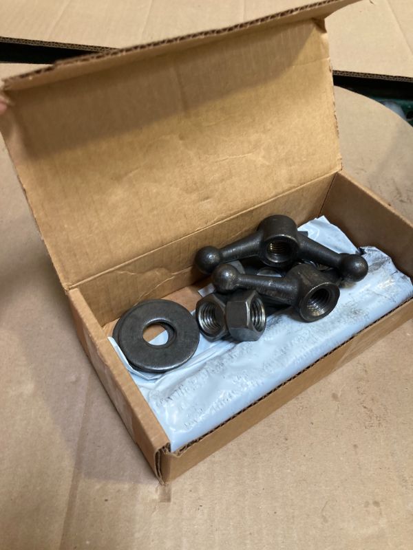 Photo 1 of Moxon Vise Hardware Kit with 2 each 8 Inch x 3/4-10 Threaded Rods, 2 each 4-1/2 Inch Cast Knobs and 4 each 3/4 inch Nuts and Washers