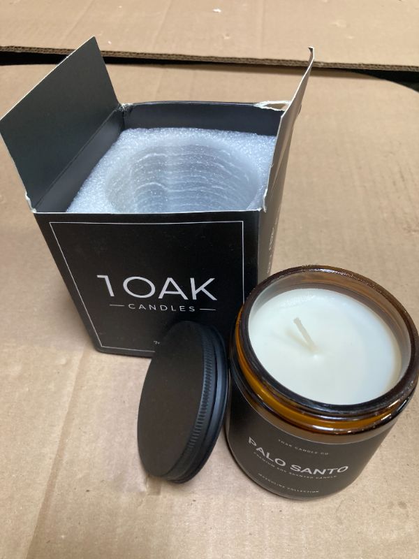 Photo 1 of 1OAK Scented Candles for Men - Palo Santo Candle - Mens Candles for Home - Masculine Candle - Long Burning Premium - Soy Wax (7oz.)