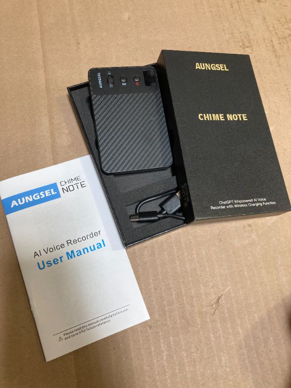 Photo 1 of AI Voice Recorder, Transcribe & Summarize AI Audio Recorder, Support 121 Languages, 64GB Memory, Wireless Charging, App/Web Control, Digital Recording Device for Lectures, Meetings, Calls, Black