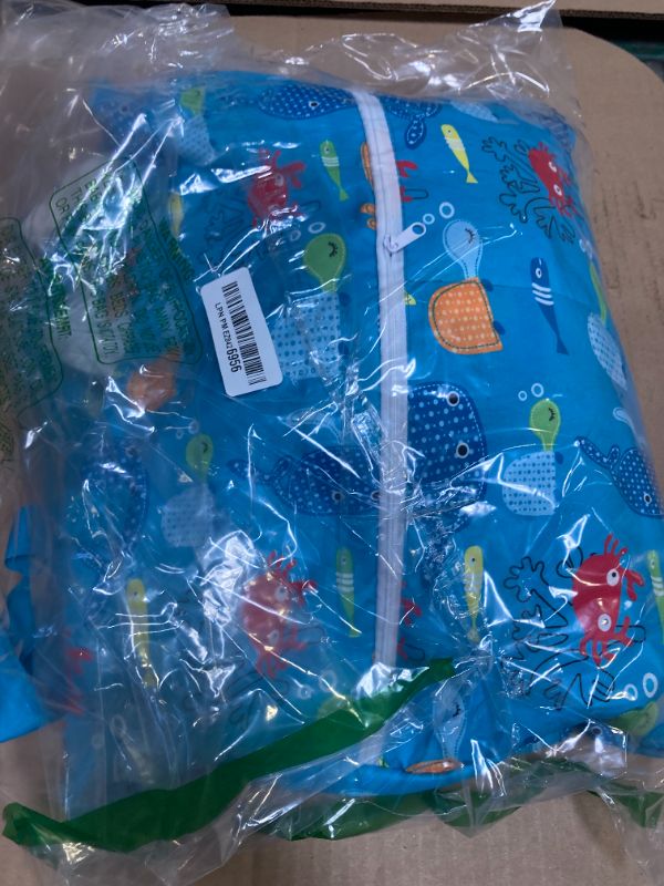 Photo 1 of Twin Double Shopping Cart Cover for Baby Siblings With Carrying Case. Fit Wholesale Warehouse Grocery Stores Like Costco Sams Club (Blue Sea World)