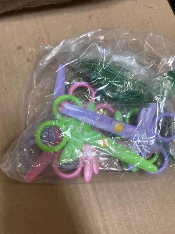 Photo 1 of Kids Scissors?6-Piece Set of Children's Scissors?Colorful Craft Scissors and Safety Scissors, Toddler Art Scissors, Paper Edge Scissors, Plastic Scissors?Colorful children are safe to use