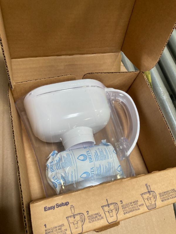 Photo 1 of Brita Metro Water Filter Pitcher with SmartLight Change Indicator, BPA-Free, Replaces 1,800 Plastic Water Bottles a Year, Lasts Two Months, Includes 1 Filter, Small - 6-Cup Capacity, White