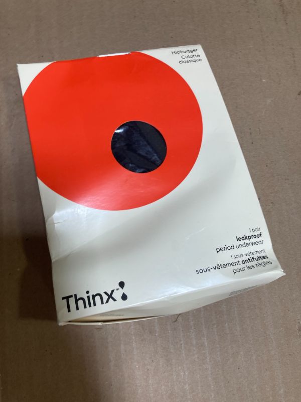Photo 1 of Size L--Thinx Period Underwear, Breathable Hip Huggers, Holds Up to 12 Regular Tampons*, FSA HSA Approved Period Panties, All-Day Absorbency Menstrual Underwear for Women, Reusable, 1 Pack, L