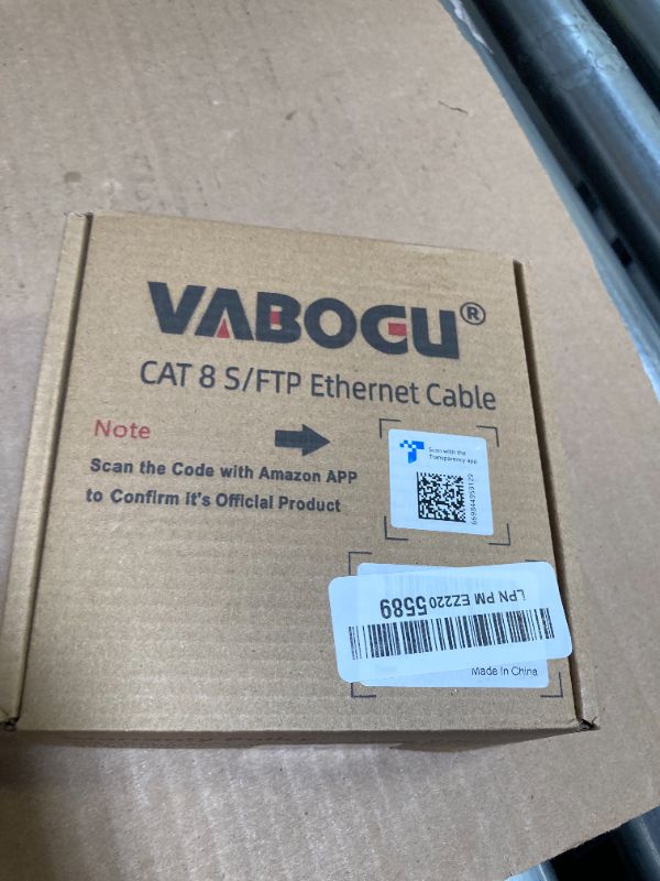 Photo 1 of Vabogu Cat 8 Ethernet Cable, 30ft Heavy Duty High Speed Internet Network Cable, Professional LAN Cable, 26AWG, 2000Mhz 40Gbps with Gold Plated RJ45 Connector, Shielded in Wall, Indoor&Outdoor