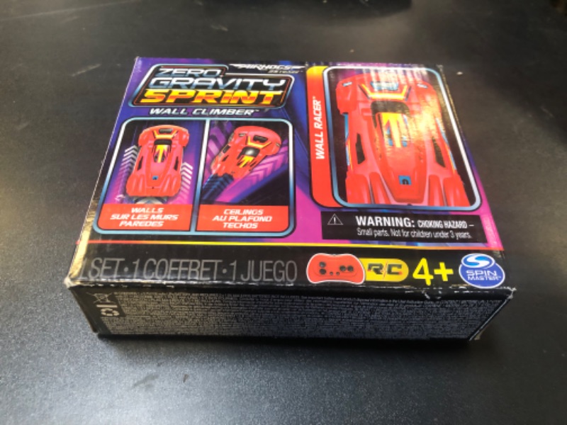 Photo 1 of Air Hogs, Zero Gravity Sprint RC Car Wall Climber, Red USB Micro B Rechargeable Indoor Wall Racer, Over 4-Inches, Kids Toys for Kids Ages 4 and up