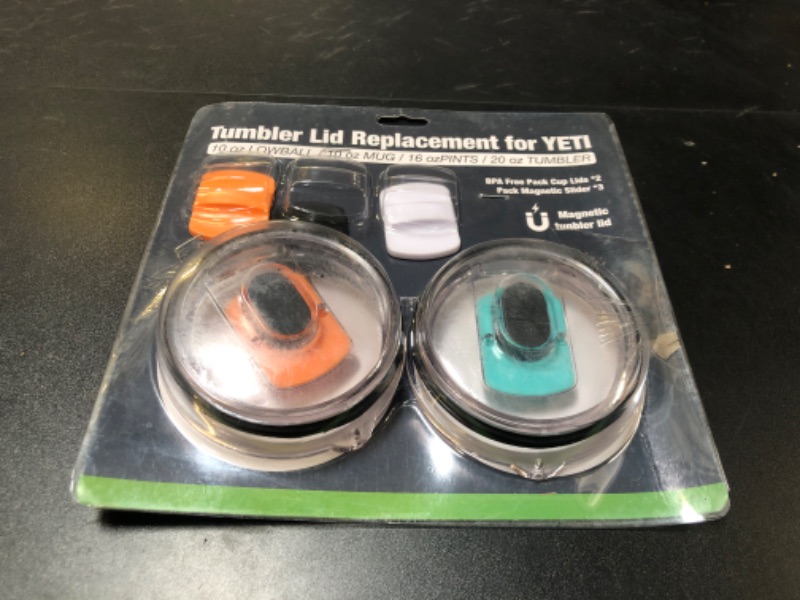 Photo 1 of 20 oz Tumbler Lids,Magnetic Tumbler Lid Replacement for YETI,BPA Free 2 Pack Orange Tumbler Lids & 3 Pack Magnetic Slider