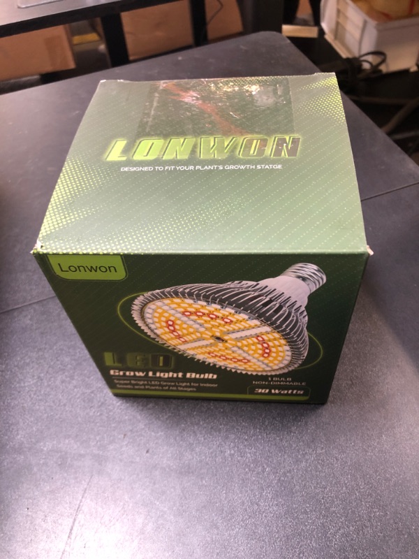 Photo 1 of LED Grow Light Bulbs for Indoor Plants Full Spectrum, 320W Equivalent Plant Light Bulb, 4000K Plant Grow Light Bulb, Grow Bulb E26 Base, Grow Light for Indoor Plants, Seed Starting, Pack 1