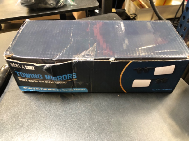 Photo 1 of HolaKit Advanced Towing Mirrors, Universal Clip-On Truck & RV Trailer Tow Mirrors, Side Mirrors Extenders for Safe Towing hitch, Up to 7 inches Extension, 360 Degree Adjustable for Wide Vision, 1 Pair