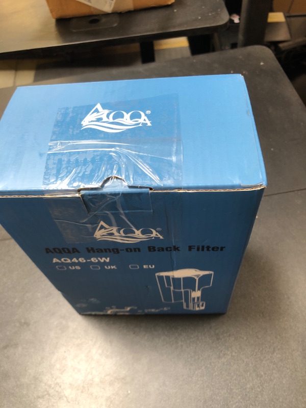 Photo 1 of AQQA Hang On Aquarium Filter,Power Waterfall HOB Fish Tank Filter with Surface Skimmer,Adjustable Flow,Silent and Multi-Stage Filtration,Suitable for Freshwater 6W 54GPH