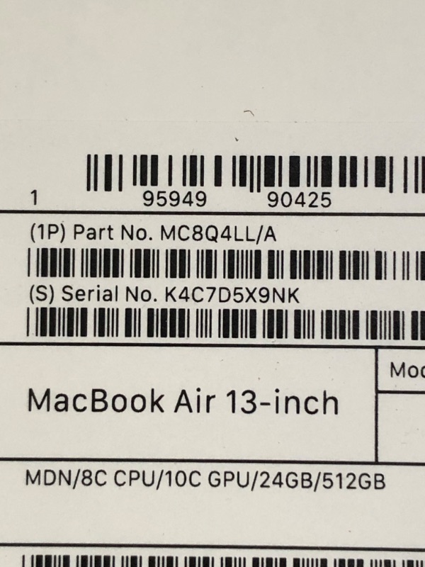 Photo 3 of Apple 2024 MacBook Air 13-inch Laptop with M3 chip: Built for Apple Intelligence, 13.6-inch Liquid Retina Display, 24GB Unified Memory, 512GB SSD Storage, Backlit Keyboard, Touch ID; Midnight