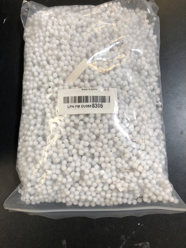 Photo 1 of 100 PCS White Bead Necklaces, 33" White Mardi Gras Beads, Christmas Beads Necklaces, 4th of July Beads Necklaces, Parade Throws Accessories for Christmas Independence Day New Year Party Favors