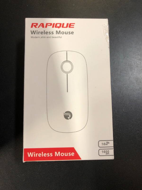 Photo 1 of RAPIQUE Bluetooth Wireless Mouse - (BT5.1+USB) Dual Connectivity, Quiet Click, Low Power, and 1600 DPI, Portable Cordless Mouse for Laptop, MacBook Pro/Air, iPad (Gradient Sky Blue)