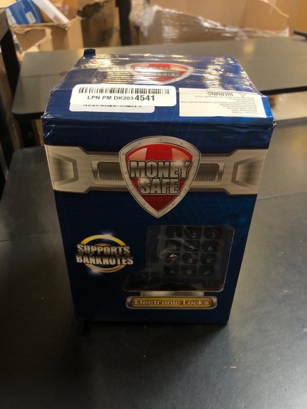 Photo 1 of ATM Piggy Bank for Boys Girls, Vcertcpl Mini ATM Coin Bank Money Saving Box with Password, Kids Safe Money Jar for Adults with Auto Grab Bill Slot, Great Gift Toy Bank for Kids(Camouflage Blue)