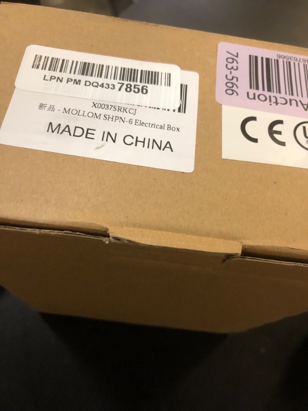 Photo 1 of Mollom 6 Way Power Distribution Box with Bus Bars and Din Rail for Miniature Circuit Breaker MCB, Waterproof IP66.Padlock Available for Indoor and Outdoor Use