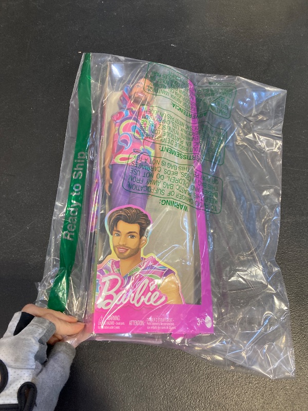 Photo 1 of Barbie Fashionistas Ken Doll #227 with Look Inspired by The Totally Hair Look, Brunette with Short Beard & Slender Body Type, 65th Anniversary Collectible